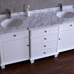 60 inch White Double Sink Bathroom Vanity Set - Bathroom Vanities And Sink Consoles
