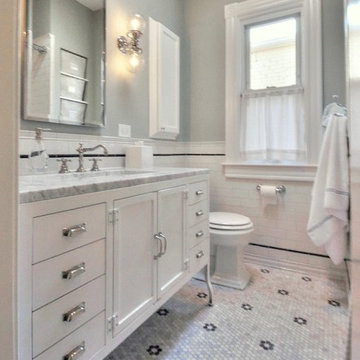 Classic Black and White Capitol Hill Bathroom