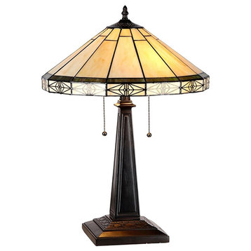 Arts & Crafts Belle Stained Glass Table Lamp