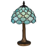 Dale Tiffany - Dale Tiffany STT16090 Castle Point, 1 Light Accent Lamp, Bronze/Dark Brown - The tranquil tone of our Castle Point Table Lamp iCastle Point 1 Light Antique Bronze Hand  *UL Approved: YES Energy Star Qualified: n/a ADA Certified: n/a  *Number of Lights: 1-*Wattage:60w E12 Candelabra Base bulb(s) *Bulb Included:No *Bulb Type:E12 Candelabra Base *Finish Type:Antique Bronze