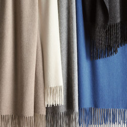 Sofia Cashmere Woven Fringed Throw - Throws