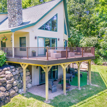 Custom Wrap Around Deck with Dry Space in White Lake, MI