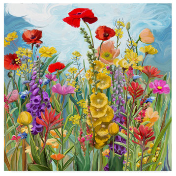 Art Licensing Studio 'Floral Fields 1' Canvas Art