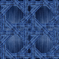 Denim Trellis - Wallpaper