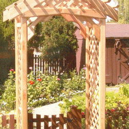 Custom Wood Pergola with Peak - Pergolas