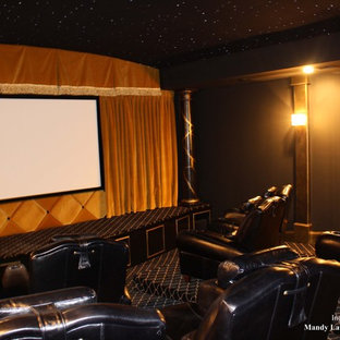 Inspiration for a timeless home theater remodel in Jackson