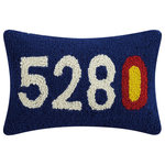 Peking Handicraft - 5280 Hook Pillow - 100% wool hooked square accent pillow
