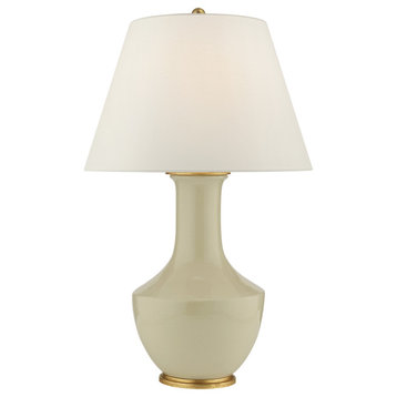 Lambay Table Lamp in Coconut with Linen Shade