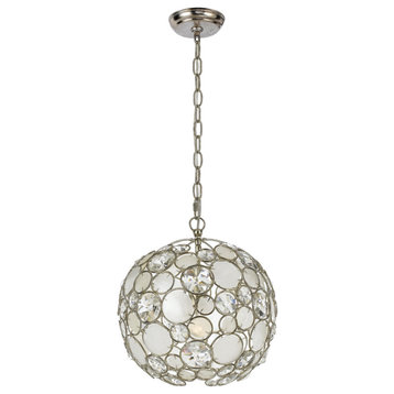 Crystorama 527-SA 1 Light Mini Chandelier in Antique Silver