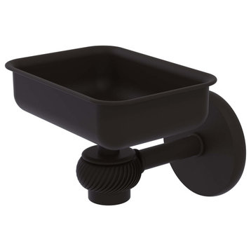 Satellite Orbit One Wall Mount Soap Dish With Twist Accents, Oil Rubbed Bronze