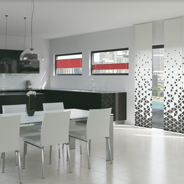 Mix + Match: Combine Pleated + Panel Blinds in Coordinating Fabrics