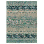 Kaleen Rug & Broadloom - Kaleen Zuma Beach Collection Indoor Outdoor Area Rug, Blue, 7'10"x10' - Boho style inspired, the Zuma Beach collection will let you set your spirit free. The unique patterns within this collection consist of both contemporary and traditional designs in today's hottest colors. Machine-Made in Turkey of 100% Polypropylene makes the Zuma Beach collection the perfect complement to any outdoor space. The durable fibers not only make this collection fade and heat resistant but also tough enough to handle high traffic areas throughout your home.