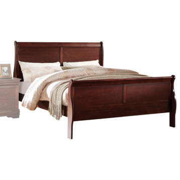 Louis Philippe Sleigh Bed, Cherry, Twin