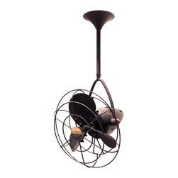 Jarold Direcional Bronze Single Ceiling Fan with Metal Blades - Ceiling Fans