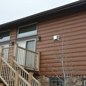 Custom Log Home - Steel Log Siding Cheyenne, WY