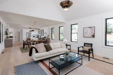 Inspiration for a mediterranean living room remodel in Boston