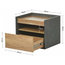 Modern Bedside Table, Oak Finished MDF With 1-Drawer
