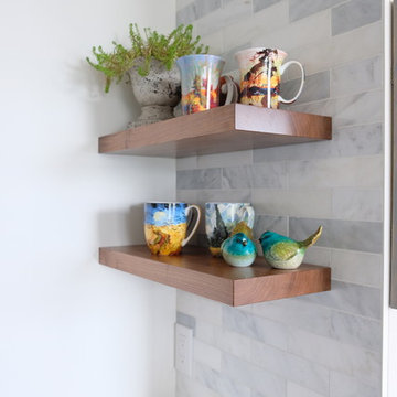 Small Transitional Apartment Kitchen