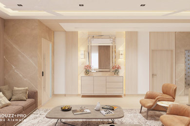 Стильный дизайн: большая гостиная комната в стиле модернизм - последний тренд
