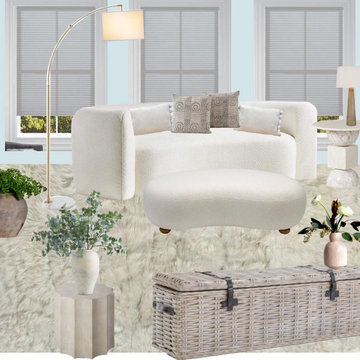 Bay Window Moodboards with Ottomans