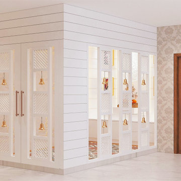 Grand Temple Room | Prestige White Meadows | Indian Design | Artis Interiorz