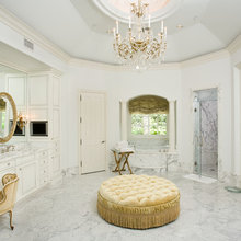 chandelier over tub