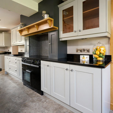 Approved Used Kitchen, Large Painted Shaker, Neptune Stools, Rangemaster Oven