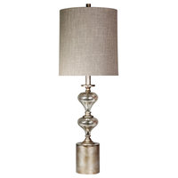 Contemporary Table Lamp, Northbay+Laslo Finish, Taupe Hardback Fabric Shade