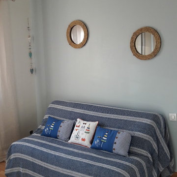 Décoration chambre dans un style bord de mer