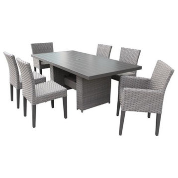 Monterey Patio Dining Table with 4 Armless Chairs and 2 Arm Chairs
