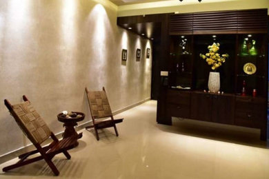 This is an example of a world-inspired living room in Kolkata.