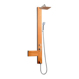 FedEx FREE SHIPPING Stainless steel rainfall Shower Panel gold colour 866-37 - Steam Showers