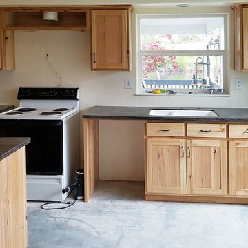 Rustic Hickory Kitchen with Natural Stain