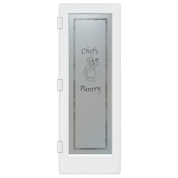 Pantry Door - Happy Chef - Primed - 30" x 84" - Book/Slab Door
