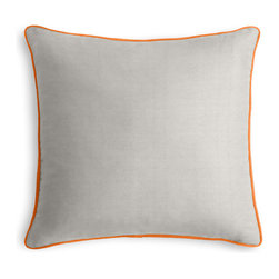 Grey Outdoor Pillow with Orange Cord - Outdoor Cushions And Pillows