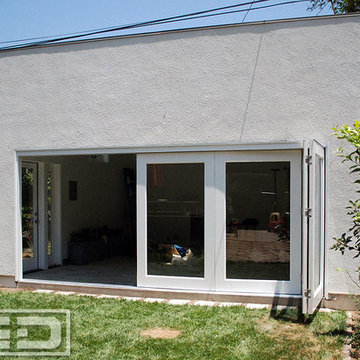 Bi-Folding Doors Custom-Made for a Garage Converted to Home Office located in OC