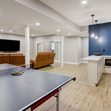 Transitional Basement Finish Liberty, MO