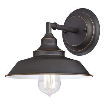 Westinghouse 6343500 Iron Hill 8" Tall Wall Sconce - Oil Rubbed Bronze with