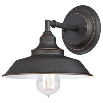 Westinghouse 6343500 Iron Hill 8" Tall Wall Sconce - Oil Rubbed Bronze with