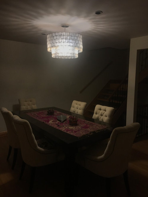 average height of dining room chandelier