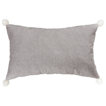 Elk Lighting Embry 16X26 Lumbar Pillow Cover Only, Grey and White