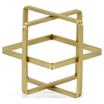 Alle Golden Geometric Decor Cube - Large