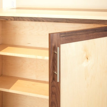 TV Lift Cabinet in solid Maple Infused with Solid Walnut (The Naramada)
