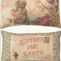 Letters For Santa Christmas Pillow - Holiday Accents And Figurines