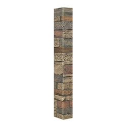 136-CT2-DURANGO VENEER STACKED STONE OUTSIDE CORNER - 48"H X 3 &frac12;" W X 1 &frac12;"D - Wall Panels