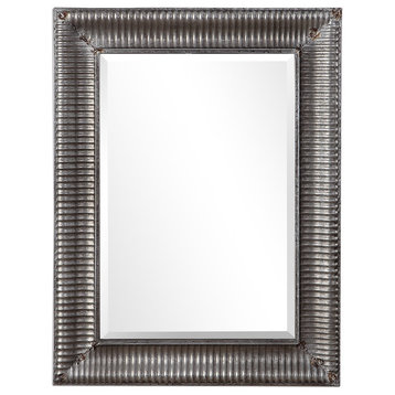 Metal Frame Beveled Wall Mirror