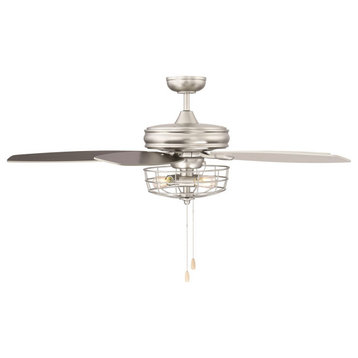 Savoy House Meridian 52" Ceiling Fan WithLight Brushed Nickel