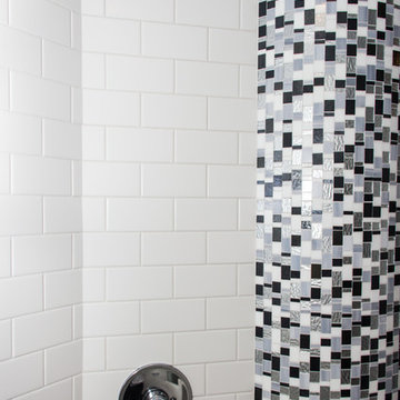 Black and White Mosaic Shower