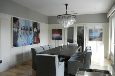 Example of a transitional dining room design in San Francisco