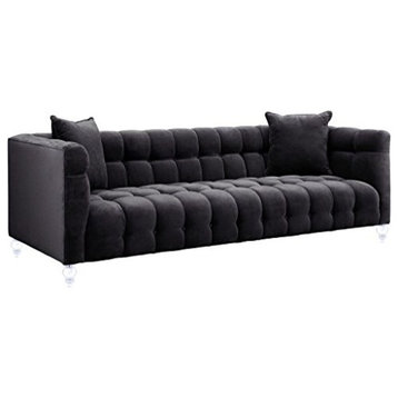 Bea Grey Velvet Sofa - Grey